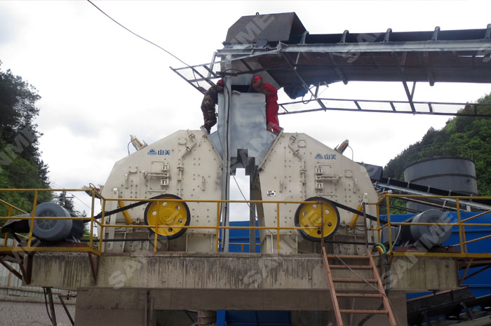 山美反擊式破碎機助力湖南省邵陽縣蓮花山建筑石料用灰?guī)r礦項目順利投產(chǎn)